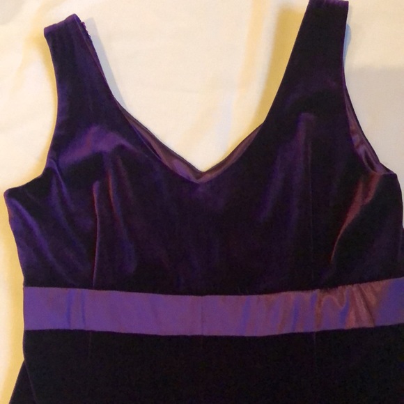 Dress womens new size 12 velvet satin 90% polyester 10% spandex trim Robbie Bee - Picture 3 of 7